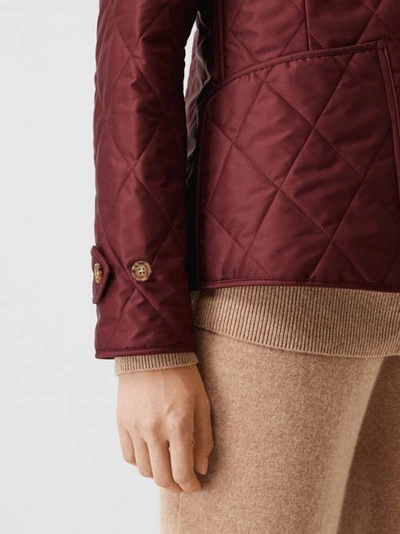 Burberry Fernleigh Thermoregulated Diamond Quilted Jacket In Deep Claret