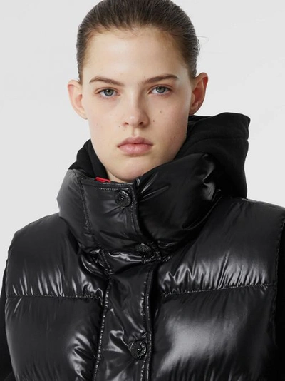 Shop Burberry Logo Graphic Puffer Gilet In Black