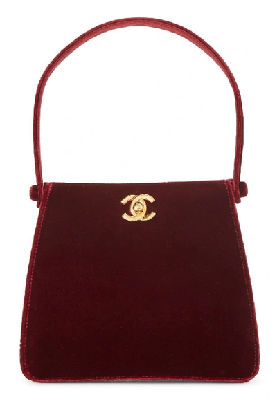 Pre-owned Chanel Burgundy Velvet Handbag Mini