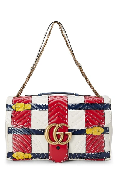 Pre-owned Gucci Multicolor Leather Trompe L'oeil 'gg' Marmont Shoulder Bag