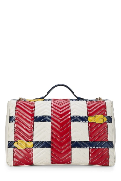 Pre-owned Gucci Multicolor Leather Trompe L'oeil 'gg' Marmont Shoulder Bag