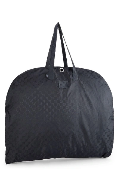 Pre-owned Gucci Black Original Gg Nylon Garment Bag