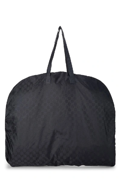 Pre-owned Gucci Black Original Gg Nylon Garment Bag