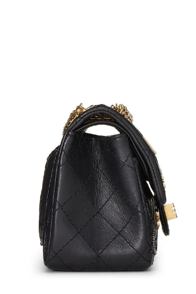 Pre-owned Chanel Black Quilted Calfskin Casino Double Flap Bag Small
