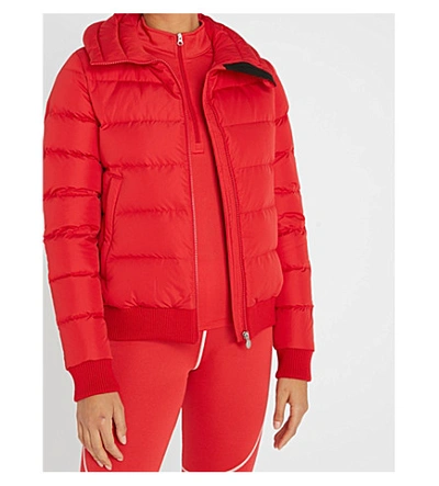 Shop Perfect Moment Half-zip Knitted Thermal Top In Red