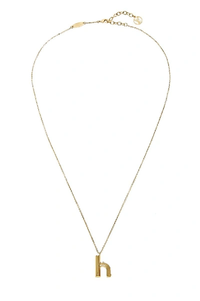 Pre-owned Louis Vuitton Gold 'lv & Me' Necklace, Letter H | ModeSens