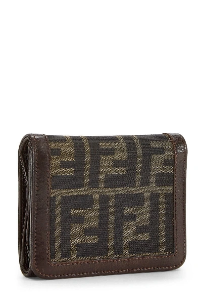 Pre-owned Fendi Brown Zucca Canvas Wallet