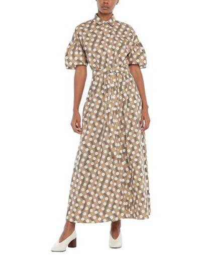 Shop Kenzo Long Dresses In Sand