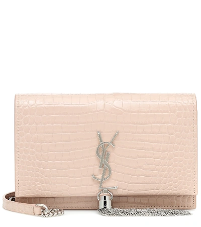 Shop Saint Laurent Kate Tassel Small Shoulder Bag In Pink