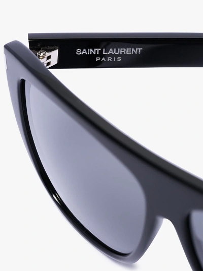 Shop Saint Laurent Black Square Tinted Sunglasses