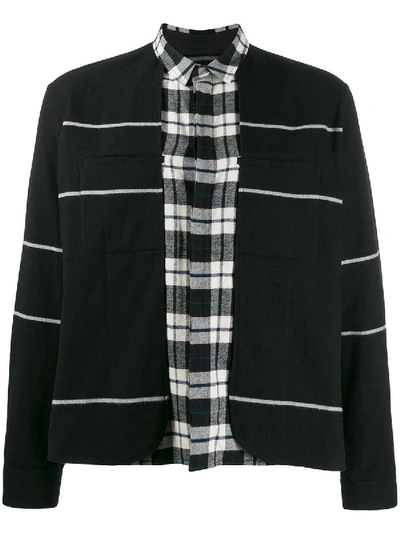 Shop Haider Ackermann Stripe And Check Print Shirt