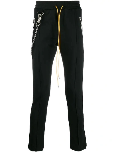 Shop Rhude Chain Track Pants Black