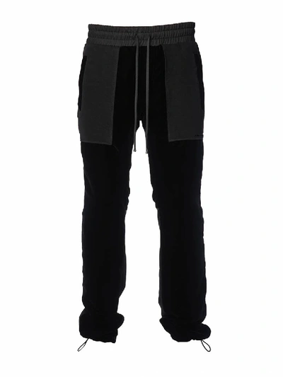 Shop Amiri Velvet Commando Sweatpants Black