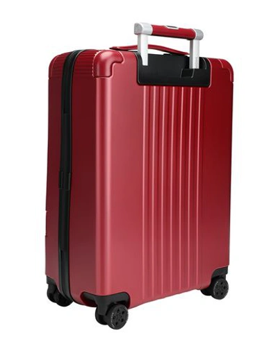 Shop Montblanc Wheeled Luggage In Red