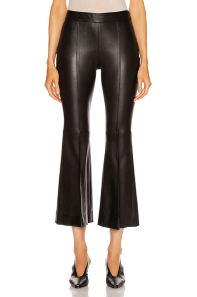 Shop Rosetta Getty Pull On Cropped Flare Pant In Black