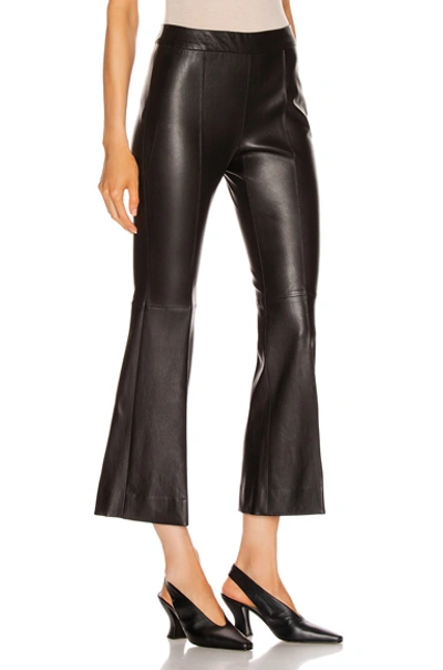 Shop Rosetta Getty Pull On Cropped Flare Pant In Black