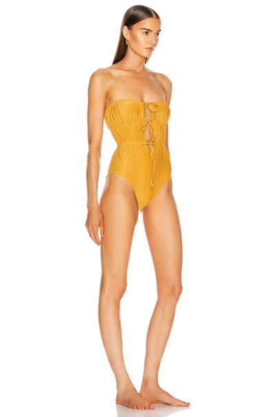 Shop Solid & Striped Paula Swimsuit In Glitter Gold