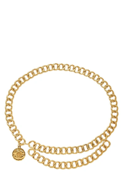 Pre-owned Chanel Gold 'cc' Chain Belt