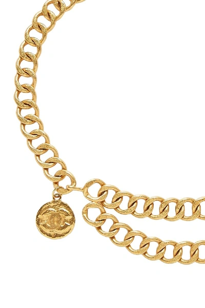 Pre-owned Chanel Gold 'cc' Chain Belt