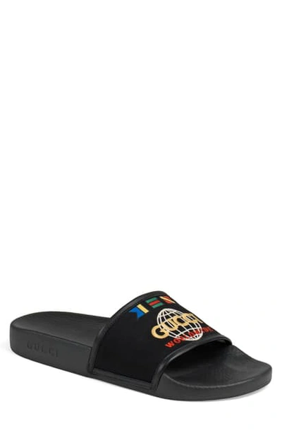 Shop Gucci Slide Sandal In Nero/ Nero