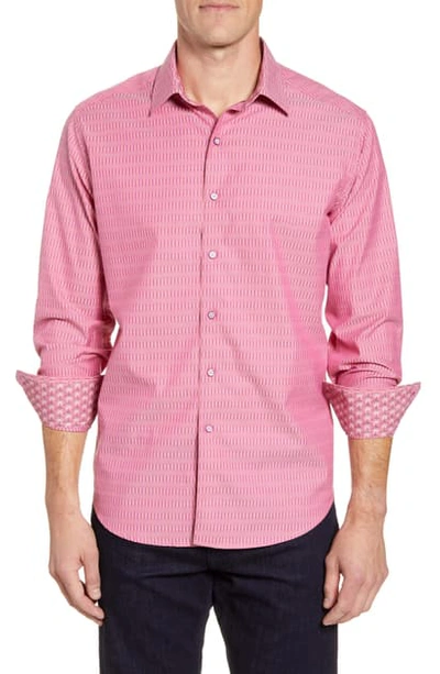 Shop Robert Graham Pico Classic Fit Button-up Shirt In Magenta