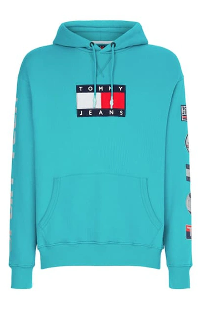 Tommy Hilfiger Men's Sport Tech Regular-fit Fleece Logo Hoodie In Teal Blue  | ModeSens