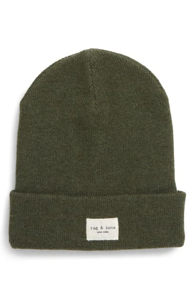 Shop Rag & Bone Addison Beanie In Armygrn