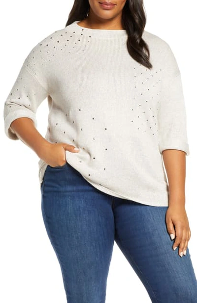 Shop Nic + Zoe Starry Eyed Sweater In Sugar Cookie