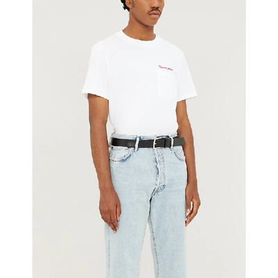 Mauvais Garcon Crewneck Cotton jersey T shirt In White