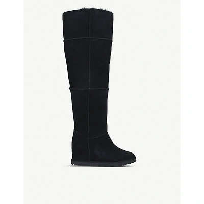 Shop Ugg Classic Femme Suede Over-the-knee Boots In Black