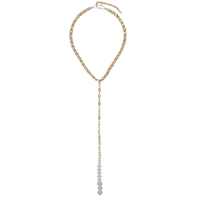 Shop Wald Berlin Requiem In D Minor Gold-plated Necklace In Crystal