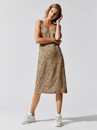 Shop Stateside Leopard Slip Dress In Tan