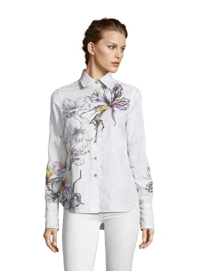 Shop Robert Graham Limited Edition Priscilla Embroidered Shirt In White