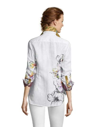 Shop Robert Graham Limited Edition Priscilla Embroidered Shirt In White