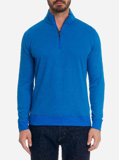 Shop Robert Graham Hartford 1/4 Zip Knit In Navy