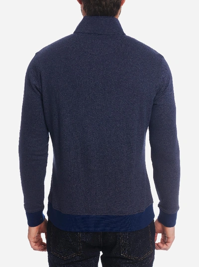 Shop Robert Graham Hartford 1/4 Zip Knit In Navy