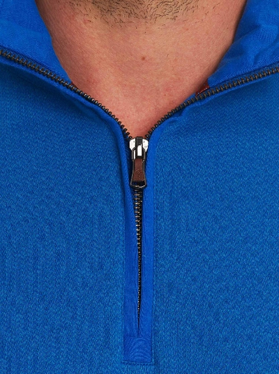 Shop Robert Graham Hartford 1/4 Zip Knit In Cobalt