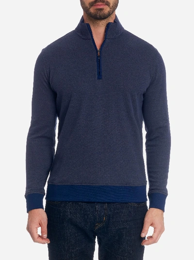 Shop Robert Graham Hartford 1/4 Zip Knit In Cobalt