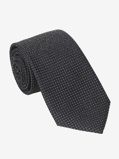 Shop Robert Graham Evie Mini Silk Tie In Charcoal