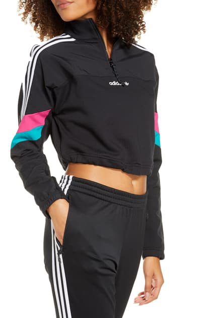 adidas zip crop top