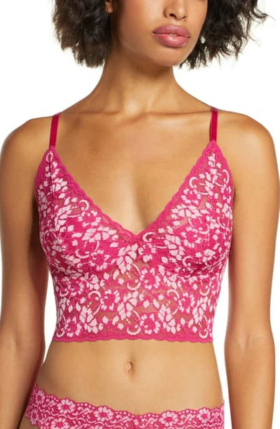 Shop Hanky Panky Crossdye Retro Longline Bralette In Vntp/ Rosp