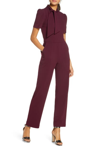 maggy london puff sleeve jumpsuit