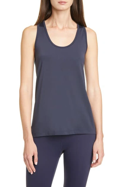 Shop Tory Sport Performance Mesh Back Tank In Tory Navy / Red