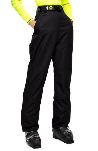 Shop Topshop Sno Water Repellent Snow Pants In Black