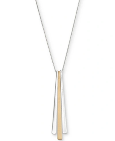 Shop Lucky Brand Two-tone Stick Pendant Long Necklace, 30" + 2" Extender