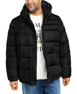 tommy hilfiger men's black jacket