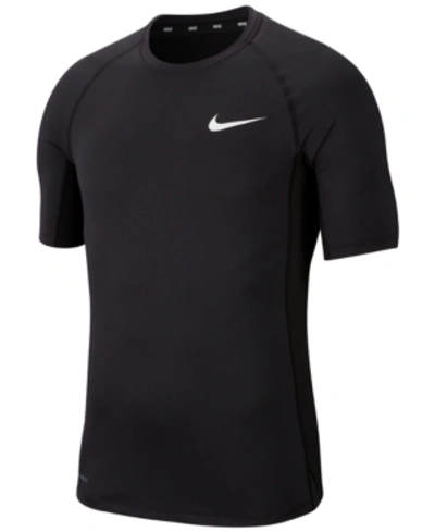 Shop Nike Men's Pro Dri-fit Training Top In Black/whit