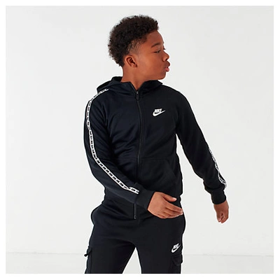 Shop Nike Boys' Sportswear Full-zip Hoodie In Black