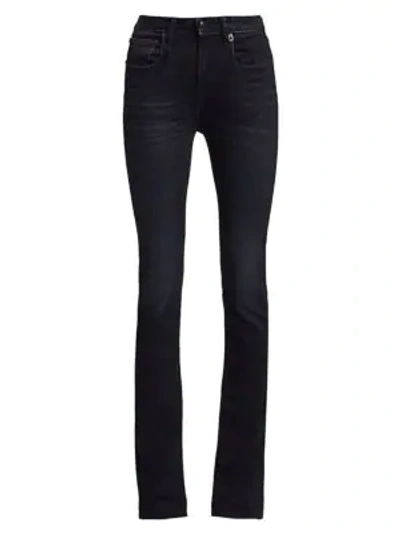 Shop R13 Alison Zip-cuff Skinny Jeans In Rayne Black