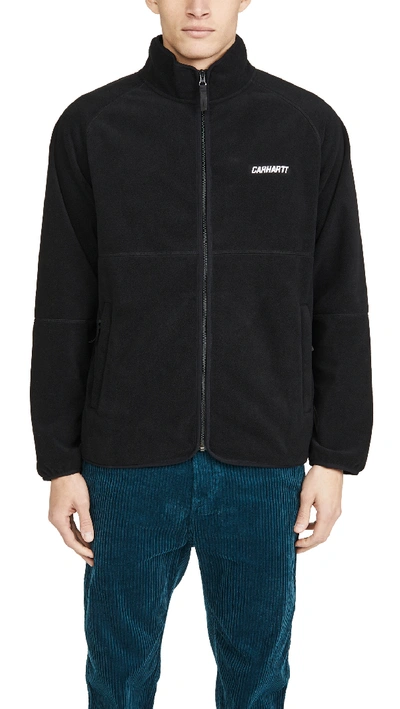 Shop Carhartt Beaufort Fleece Jacket In Black
